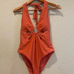 NWT CUPSHE Aurora Cut-Out-O-Ring one piece Swimsuit